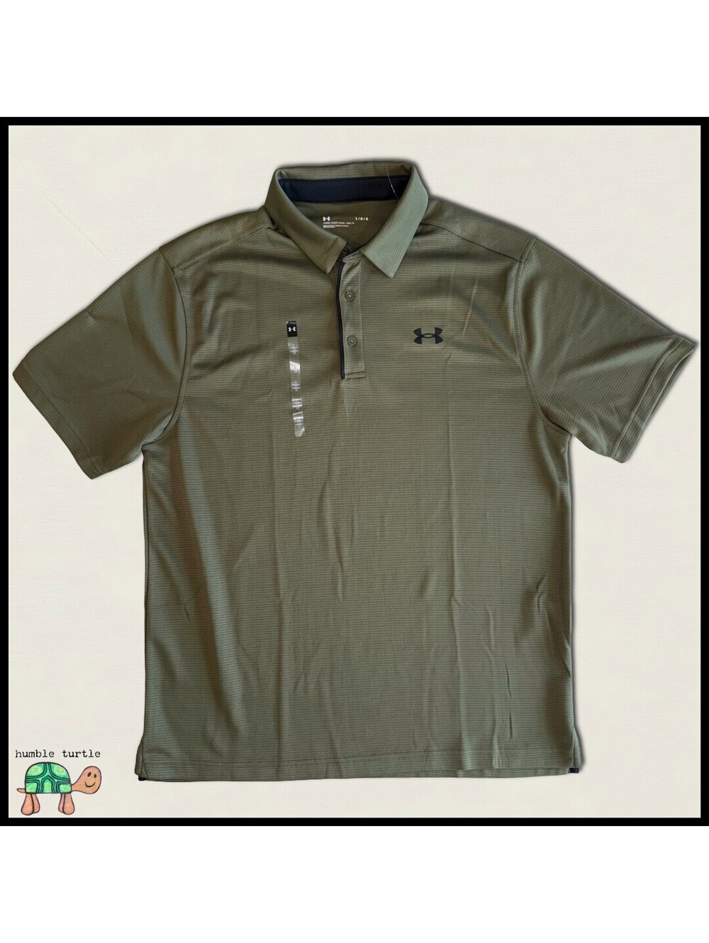 Under Armour UA Tech Men's Polo Shirt L/G Marine OD Green | NWT